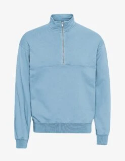 Colorful Standard Organic Quarter Zip - Seaside Blue