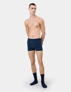 Colorful Standard Classic Organic Boxer Briefs - Navy Blue -Colorful Wear Shop Classic Organic Boxer Briefs Underwear CS7001 Navy Blue 2