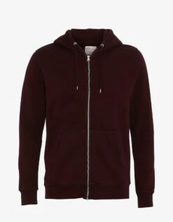 Colorful Standard Classic Organic Zip Hood - Oxblood Red