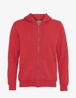 Colorful Standard Classic Organic Zip Hood - Scarlet Red