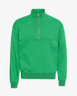 Colorful Standard Organic Quarter Zip - Kelly Green
