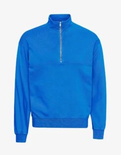 Colorful Standard Organic Quarter Zip - Pacific Blue