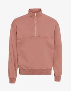Colorful Standard Organic Quarter Zip - Rosewood Mist